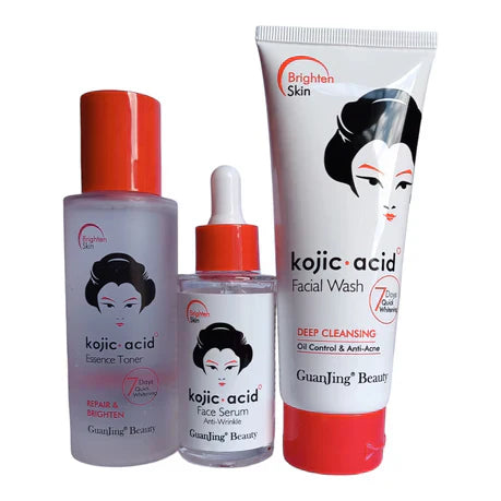 Kojic Acid Brightening 3-Piece Set (Cleanser, Toner & Serum)
